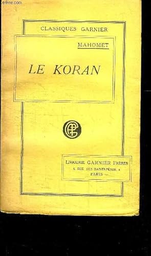 Seller image for MAHOMET- LE KORAN- PRECEDE D UN ABREGE DE LA VIE DE MAHOMET for sale by Le-Livre