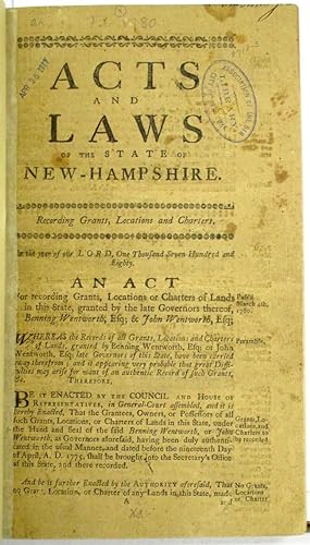 ACTS AND LAWS OF THE STATE OF NEW-HAMPSHIRE