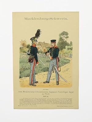 Mecklenburg-Schwerin. Freiwillige vom Mecklenburg-Schwerinschen Regiment Freiwilliger Jäger zu P...