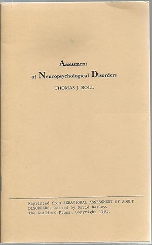 Seller image for Assessment of Neuropsychological Disorders for sale by Sabra Books