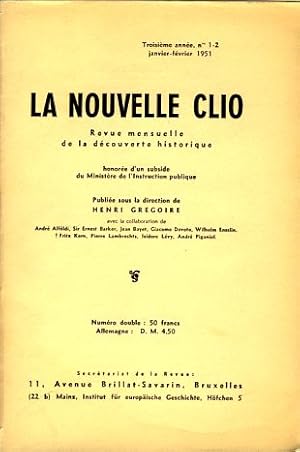 Bild des Verkufers fr La Nouvelle Clio. Revue mensuelle de la decouverte historique. zum Verkauf von Fundus-Online GbR Borkert Schwarz Zerfa