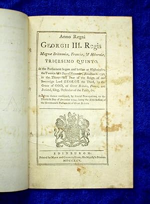 Anno Regni Georgii III Tricesimo Quinto. CAP XXIX An Act for raising a certain Number of Men, in ...