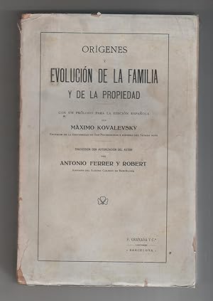 Imagen del vendedor de Orgenes y la evolucin de la familia y de la propiedad. a la venta por Librera El Crabo
