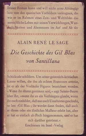 Seller image for Die Geschichte des Gil Blas von Santillana for sale by Graphem. Kunst- und Buchantiquariat