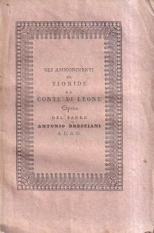 Gli ammonimenti di Tionide al Conte di Leone