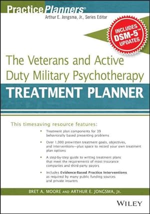 Imagen del vendedor de Veterans and Active Duty Military Psychotherapy Treatment Planner : With DSM-5 Updates a la venta por GreatBookPrices
