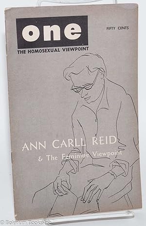 Bild des Verkufers fr One; the homosexual viewpoint; vol. 5, #9, December 1957 zum Verkauf von Bolerium Books Inc.