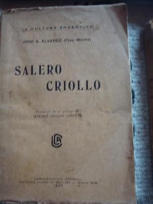 Imagen del vendedor de Salero criollo a la venta por Libros del cuervo