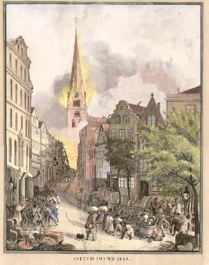 St. Petri am 7. Mai 1842. Original-Aquarell von A. Stelling.