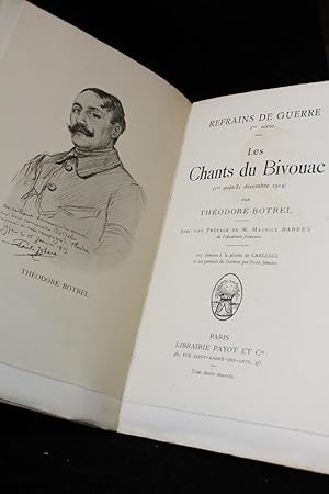 Bild des Verkufers fr Les chants du bivouac (1er Aot - 31 Dcembre 1914) zum Verkauf von Librairie Le Feu Follet