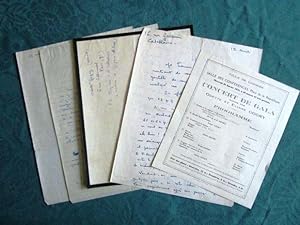 Lettres Autographes Signées de Odette Gogry à Yvonne Astruc. (7 LAS) 1931-1953.