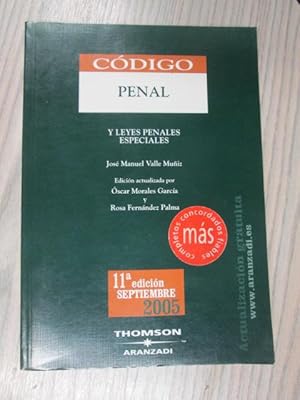 Seller image for CODIGO PENAL Y LEYES PENALES ESPECIALES for sale by LIBRERIA AZACAN