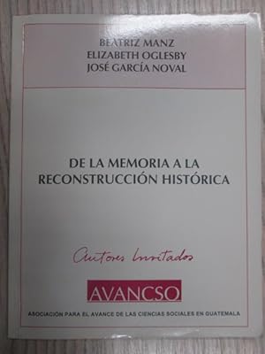 Imagen del vendedor de DE LA MEMORIA A LA RECONSTRUCCIN HISTRICA a la venta por LIBRERIA AZACAN