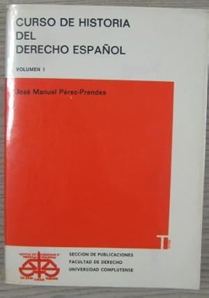 Seller image for CURSO DE HISTORIA DEL DERECHO ESPAOL. VOL 1 for sale by LIBRERIA AZACAN
