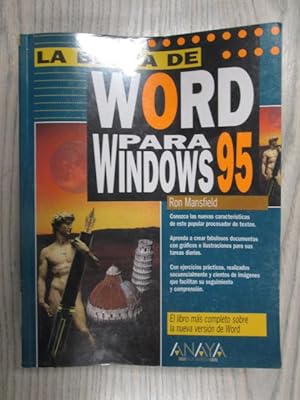 Imagen del vendedor de LA BIBLIA DE WORD PARA WINDOWS 95. a la venta por LIBRERIA AZACAN