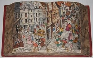 [Faux Book] Candy Box in the shape of an open book, with a colorful Parisian street scene depicte...