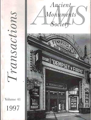 Seller image for Transactions of the Ancient Monuments Society. Volume 41. 1997 for sale by Barter Books Ltd