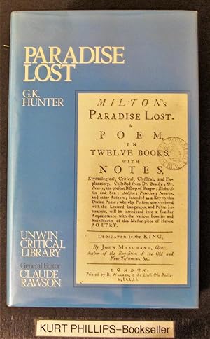 Immagine del venditore per Paradise Lost (Unwin Critical Library) venduto da Kurtis A Phillips Bookseller