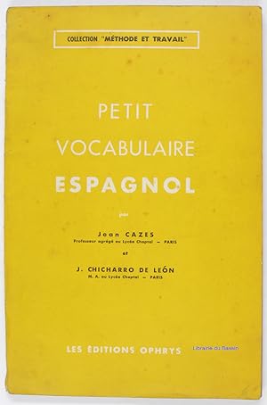 Bild des Verkufers fr Petit vocabulaire espagnol zum Verkauf von Librairie du Bassin