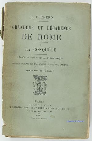 Seller image for Grandeur et Dcadence de Rome, Tome 1 La conqute for sale by Librairie du Bassin