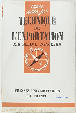 Imagen del vendedor de Technique de l'exportation a la venta por Librairie du Bassin