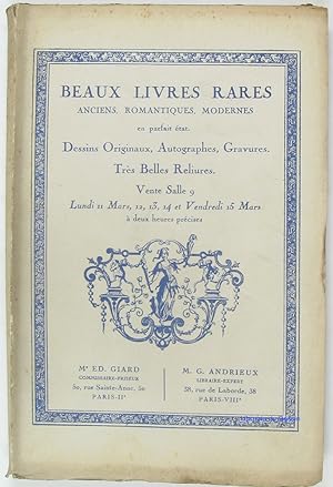 Beaux livres rares anciens, romantiques, modernes