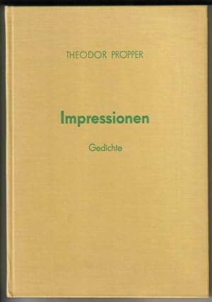 Impressionen - Gedichte. // 1. [erste] Auflage 1971. // Mit 41 im IHVZ gelisteten Gedichten.