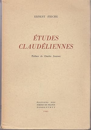 Image du vendeur pour Etudes Claudliennes mis en vente par le livre ouvert. Isabelle Krummenacher