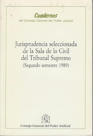 Imagen del vendedor de JURISPRUDENCIA SELECCIONADA DE LA SALA DE LO CIVIL DEL TRIBUNAL SUPREMO (SEGUNDO SEMESTRE 1989) a la venta por Librera Vobiscum