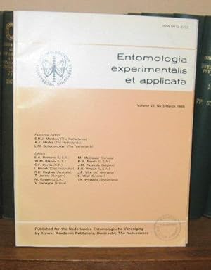 Image du vendeur pour Entomologia Experimentalis et Applicata; Volume 50, No. 3, March 1989 mis en vente par PsychoBabel & Skoob Books