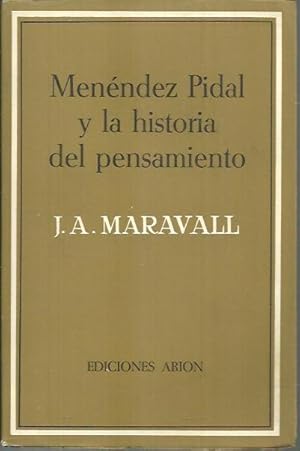 Imagen del vendedor de Menndez Pidal y la historia del pensamiento. a la venta por Los Papeles del Sitio