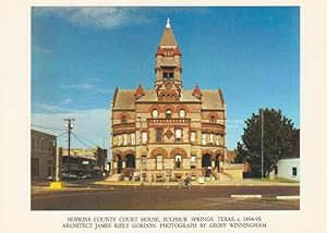 Seller image for GEOFF WINNINGHAM: VINTAGE COLOR POSTCARD - HOPKINS COUNTY COURT HOUSE, SULFUR SPRINGS, TEXAS, c1856-58 for sale by Arcana: Books on the Arts