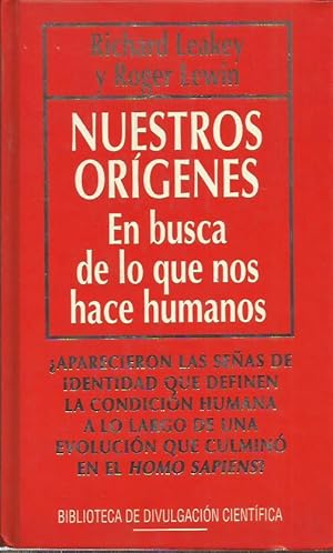 Imagen del vendedor de NUESTROS ORGENES : en busca de lo que nos hace humanos a la venta por Librovicios