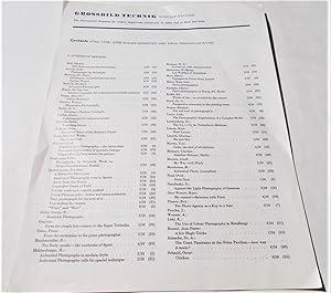 Grossbild Technik (Index of Issue Nos. 1/1958 to 4/1958): The International Magazine for Modern L...