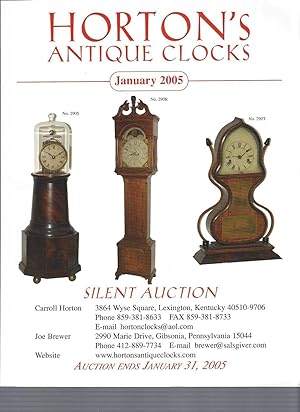 Seller image for [AUCTION CATALOG] HORTON'S ANTIQUE CLOCKS. January 2005 Silent Auction for sale by Frey Fine Books