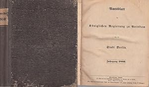 Bild des Verkufers fr AmtsBlatt der Kniglichen Regierung zu Potsdam und der Stadt Berlin. (Frher: Amtsblatt der Kniglichen Kurmaerkischen Regierung. / Amtsblatt der kniglichen Regierung zu Potsdam). Jahrgang 1880 komplett mit den Nrn. 1 - 53. Hier die Ausgabe B ohne ffentlicher Anzeiger. zum Verkauf von Antiquariat Carl Wegner