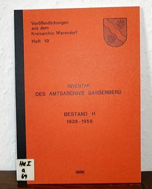 Inventar des Amtsarchivs Sassenberg Bestand H 1935-1955. Bearbeitet von Siegfried Schmieder.