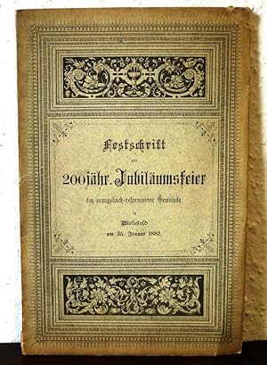 Festschrift zur 200jähr. Jubiläumsfeier der evangelisch-reformierten Gemeinde in Bielefeld am 25....