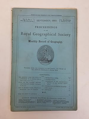 Bild des Verkufers fr Proceedings of the Royal Geographical Society and Monthly Record of Geography, Vol. II., No. 9., September, 1880 zum Verkauf von Keoghs Books