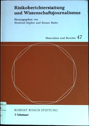 Bild des Verkufers fr Risikoberichterstattung und Wissenschaftsjournalismus /Risk Communication ans Science Reporting: Tagungsbericht zum 4. Colloquium . der Robert Bosch Stiftung, Band 5) zum Verkauf von books4less (Versandantiquariat Petra Gros GmbH & Co. KG)