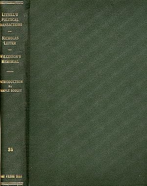 Image du vendeur pour WILLIAM LITTELL'S POLITICAL TRANSACTIONS IN AND CONCERNING KENTUCKY and LETTER OF GEORGE NICHOLAS and GENERAL WILKINSON'S MEMORIAL. mis en vente par Legacy Books