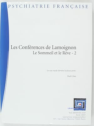 Image du vendeur pour Les Confrences de Lamoignon - Le Sommeil et le Rve - 2 mis en vente par Librairie du Bassin