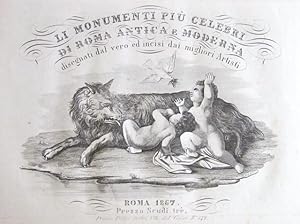 Imagen del vendedor de Li Monumenti Pi Celebri di Roma Antica e Moderna, Disegnati dal Vero ed Incisi dai Migliori Artisti a la venta por Sanctuary Books, A.B.A.A.