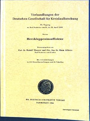 Imagen del vendedor de Herzklappeninsuffizienz Verhandlungen der Deutschen Gesellschaft fr Kreislaufforschung; 31. Tagung a la venta por books4less (Versandantiquariat Petra Gros GmbH & Co. KG)