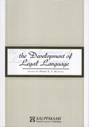 The Development of Legal Language.