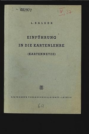 Seller image for EINFHRUNG IN DIE KARTENLEHRE (KARTEN NETZE). for sale by Antiquariat Bookfarm