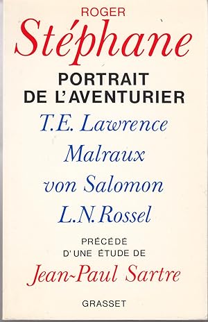 Bild des Verkufers fr Portrait de l'aventurier, prcd d'une tude de Jean-Paul Sartre zum Verkauf von le livre ouvert. Isabelle Krummenacher