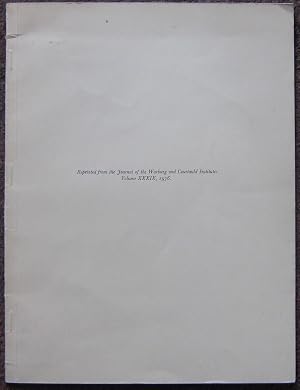 Seller image for OFFPRINT FROM THE JOURNAL OF THE WARBURG AND COURTAULD INSTITUTES. VOLUME XXXIX, 1976. THE STYLISTIC TERM 'PLATERESQUE'. for sale by Graham York Rare Books ABA ILAB