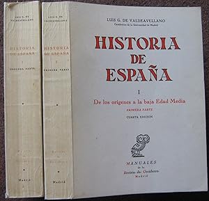 Imagen del vendedor de HISTORIA DE ESPANA. I. DE LOS ORIGENES A LA BAJA EDAD MEDIA. a la venta por Graham York Rare Books ABA ILAB