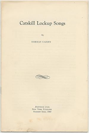 Bild des Verkufers fr Catskill Lockup Songs zum Verkauf von Between the Covers-Rare Books, Inc. ABAA